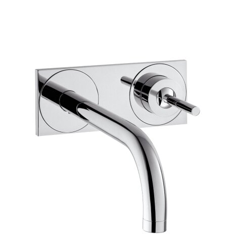 Hansgrohe AXOR Uno single-lever washbasin mixer flush-mounted, plate for wall mounting, projection 1...