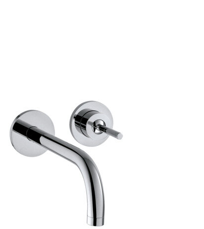 Hansgrohe AXOR Uno single-lever washbasin mixer flush-mounted, rosettes for wall mounting, projectio...