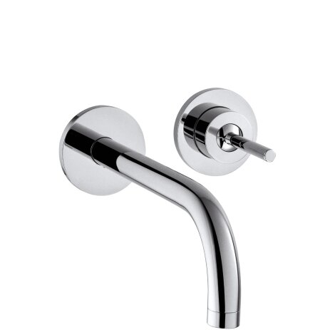 Hansgrohe AXOR Uno single-lever washbasin mixer flush-mounted, rosettes for wall mounting, projectio...