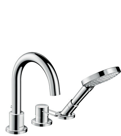 Hansgrohe AXOR Uno 3-hole single-lever tub edge mixer, bow handle, 175mm projection