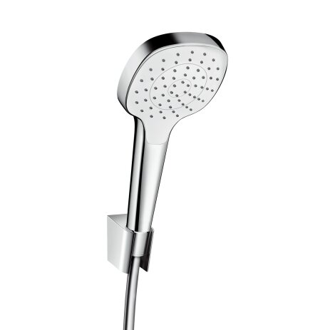 hansgrohe Croma Select E shower holder set 1jet with shower hose 160 cm, 26412400, white/ chrome