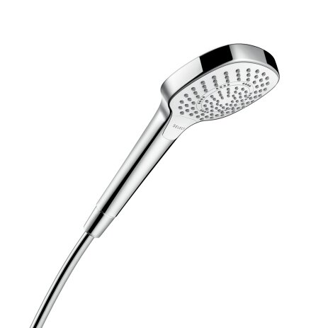 Hansgrohe Croma Select E Multi EcoSmart hand shower, 26811400, white/chrome