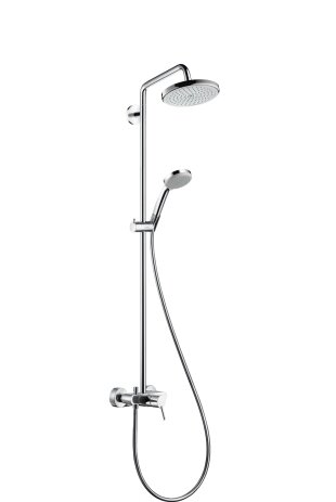 Hansgrohe Croma Showerpipe 220 1jet with single-lever mixer, chrome