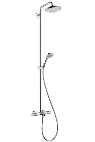 Hansgrohe Croma Showerpipe 220 1jet with bath thermostat, chrome