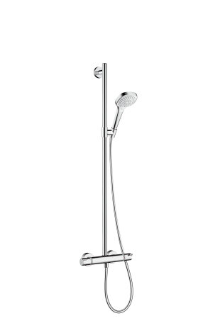 Hansgrohe Croma Select E SemiPipe Multi with thermostat, white/chrome