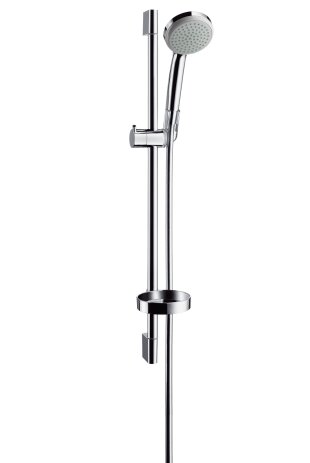 Hansgrohe Croma 100 shower set Mono with shower bar 65 cm and soap dish, 27717000, chrome