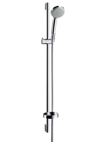 Hansgrohe Croma 100 shower set Mono with shower bar 90 cm and soap dish, 27724000, chrome