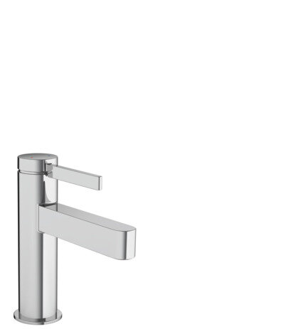 hansgrohe Finoris single-lever basin mixer 100 with push-open waste, projection 126 mm, 76010