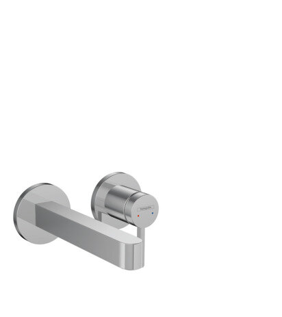 hansgrohe Finoris single lever concealed washbasin mixer for wall mounting with spout 16.5 cm, proje...