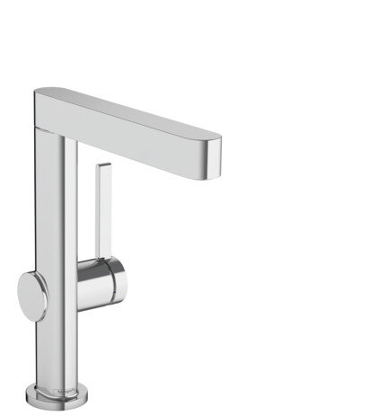 hansgrohe Finoris single-lever basin mixer 230 with swivel spout and push-open waste, 178 mm project...