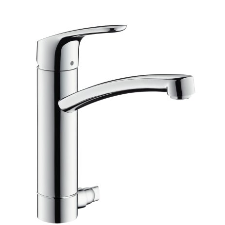 Hansgrohe Focus M41 single-lever kitchen mixer 200, equipment shut-off valve, 1jet, chrome