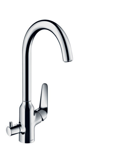 Hansgrohe Focus M42 single-lever kitchen mixer 220, appliance shut-off valve, 1jet, chrome