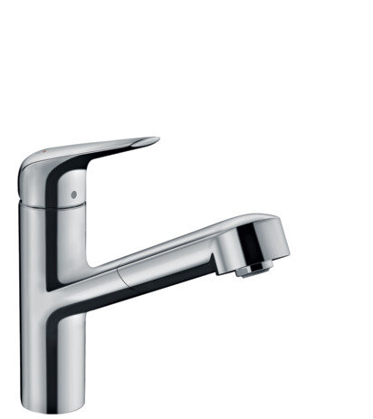 Hansgrohe Focus M42 single lever kitchen mixer 150, pull-out spout, 1jet, sBox