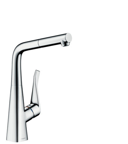 Hansgrohe Metris M71 Single lever kitchen mixer 320, pull-out spout, 1jet