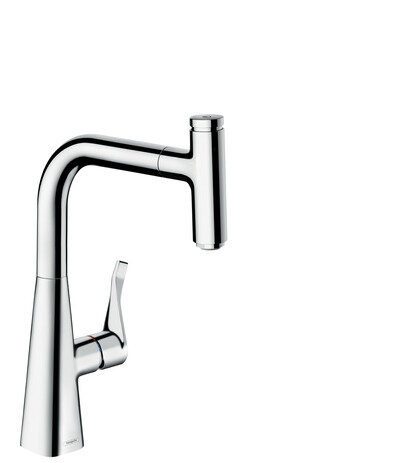 Hansgrohe Metris M71 Single lever kitchen mixer 240, pull-out spout, 1jet, sBox