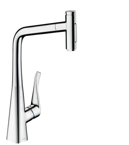 Hansgrohe Metris Select M71 Single lever kitchen mixer 320, pull-out shower, 2jet, sBox