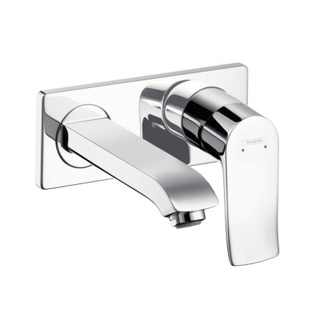 Hansgrohe Metris flush-mounted single-lever basin mixer with spout 165 mm for wall mounting 31085000