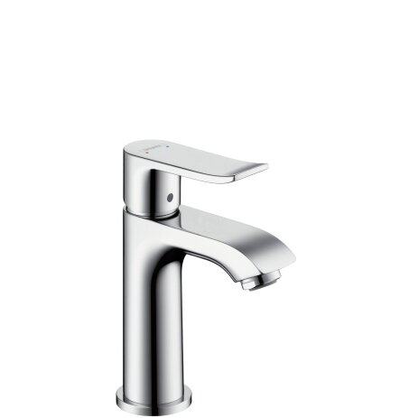 Hansgrohe Metris Single lever washbasin mixer 100 without pop-up waste for hand-rinse basin 31186000