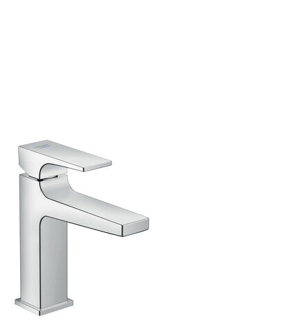 Hansgrohe Metropol single-lever basin mixer 100, lever handle for cold water, without pop-up waste, ...