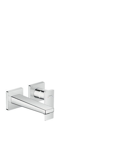 Hansgrohe Metropol flush-mounted single-lever basin mixer, lever handle, 165mm projection, wall moun...