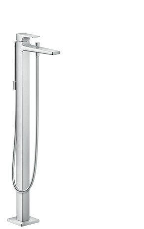 hansgrohe Metropol single lever bath mixer, floor standing, lever handle, 235mm projection