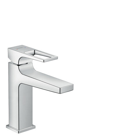 Hansgrohe Metropol single-lever washbasin mixer 110, handle, pop-up waste, projection 135mm