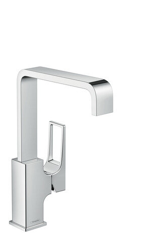 Hansgrohe Metropol single lever washbasin mixer 230, lever handle, push-open waste, 165mm projection