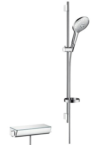 Hansgrohe Raindance Select S surface-mounted shower system 150 with Ecostat Select thermostat and sh...