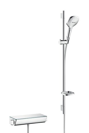 Hansgrohe Raindance Select surface-mounted shower system 120 with Ecostat Select thermostat and show...