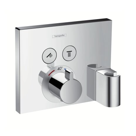 Hansgrohe ShowerSelect Thermostat, flush-mounted, 2 consumers, 15765000, chrome