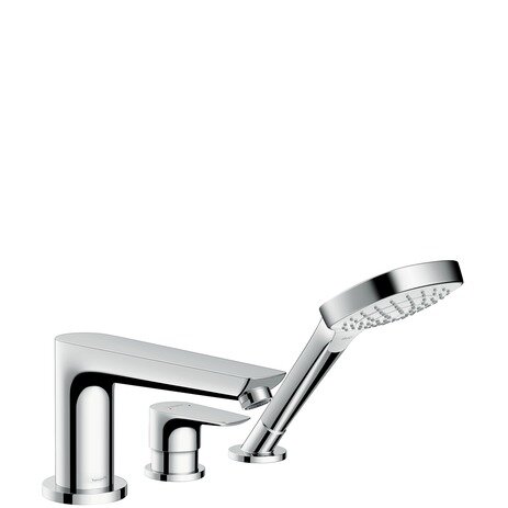 Hansgrohe Talis E 3-hole bath rim fitting with Secuflex, projection 196 mm