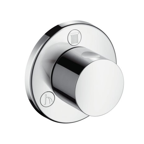 Hansgrohe Shower Tablet stop and switch valve S Trio/ Quattro, flush-mounted, chrome