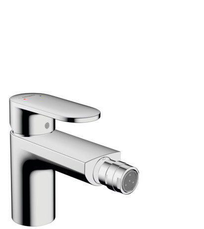 hansgrohe Vernis Blend single lever bidet mixer, with pop-up waste, 127 mm projection, 71210