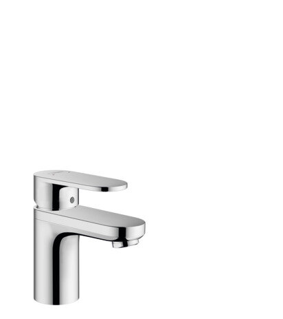 hansgrohe Vernis Blend single lever basin mixer 100 with insulated water supply and pop-up waste chrome, projection 108 mm, 71571000