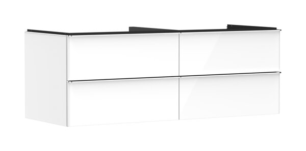 hansgrohe Xelu Q vanity unit, 1360x550, 4 drawers, for consoles with countertop washbasin, without s...