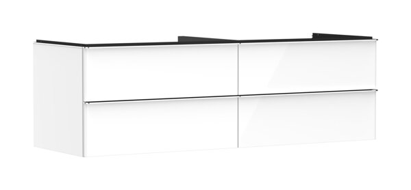 hansgrohe Xelu Q vanity unit, 1560x550, 4 drawers, for consoles with countertop washbasin, without siphon cutout 5409