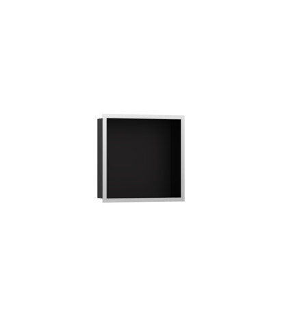 hansgrohe XtraStoris Individual wall niche matt black with design frame 300x300x100 mm, 56098