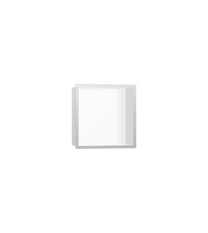 hansgrohe XtraStoris Individual wall niche matt white with design frame 300x300x100 mm, 56099