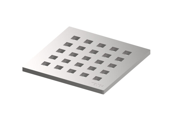 TECEdrainpoint S Design grate quadratum, stainless steel, 100x100mm, 3665006