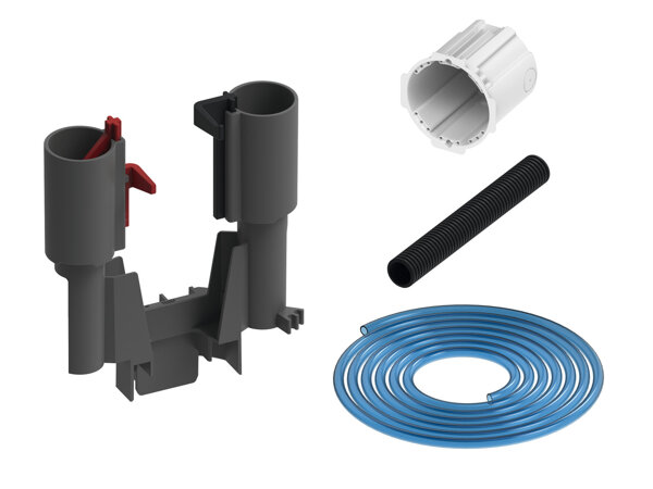 TECEflushpoint pipe installation set, pneumatic remote release, for flushing cisterns with drain valve A5, 9240977