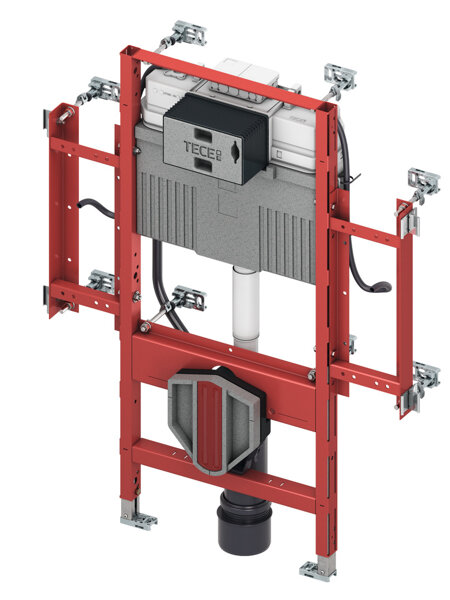 TECEprofil WC geronto module, with uni flush box, ceramic fixing for 48cm, construction height 1120mm, 9300309