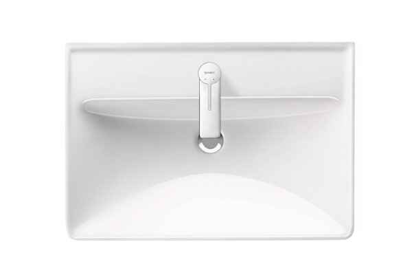 Duravit D-Neo washbasin, 650x440mm, 1 tap hole, with overflow, white high gloss, 2366650000