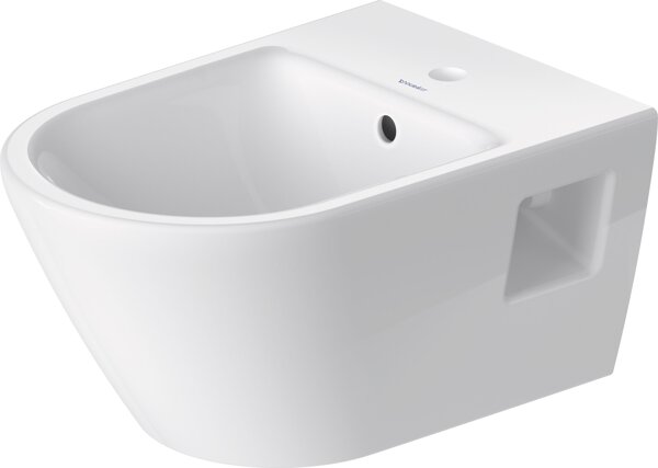 Duravit D-Neo wall-mounted bidet, 370x540x400mm, 1 tap hole, with overflow, white high gloss, 229515...