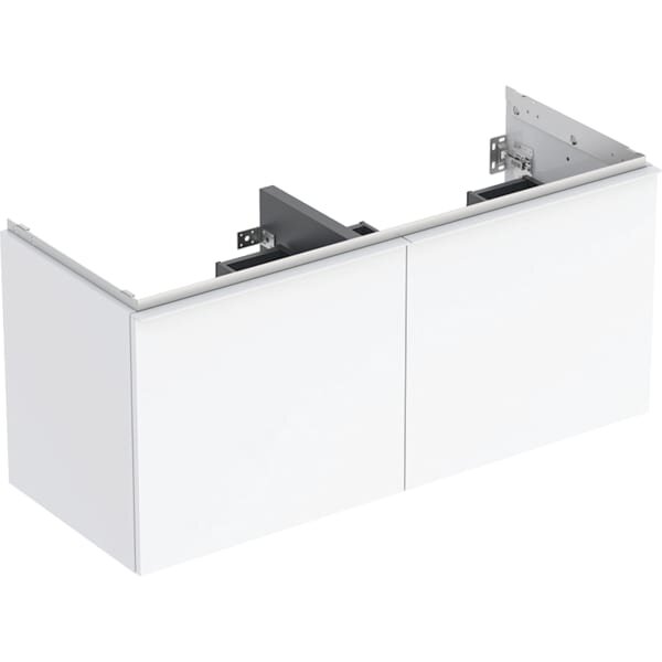 Geberit Acanto vanity unit for double washbasin, 2 drawers and 2 inner drawers, wall-hung, 1184x541x...