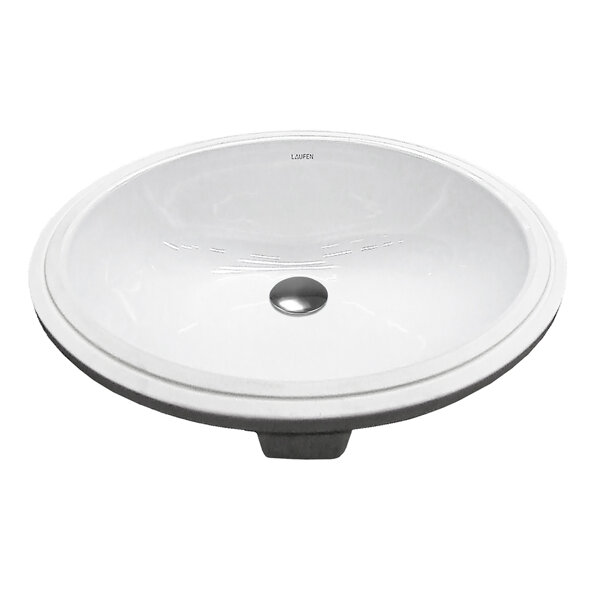 Laufen Savoy built-in washbasin, installation from below, without tap hole, with overflow, polished ...