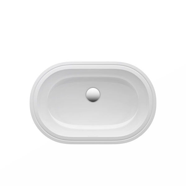 Laufen Savoy built-in washbasin, installation from below, without tap hole, with overflow, polished underside, oval, 575x375mm, H8189460001091