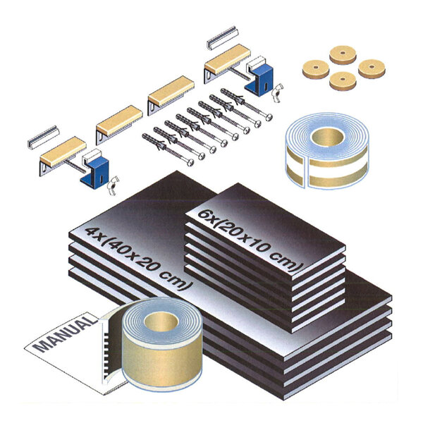 Laufen soundproofing set for large bathtubs