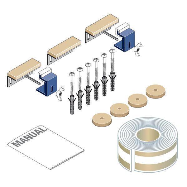 Laufen sound insulation set for small shower trays up to 900x900