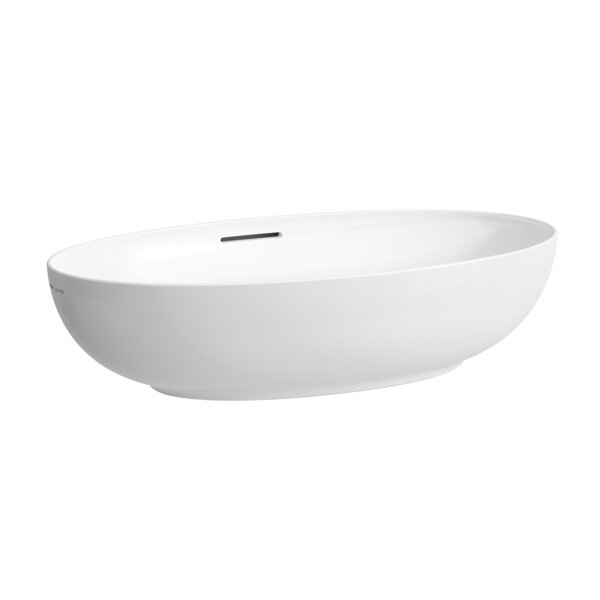 Laufen Il Bagno Alessi washbasin bowl, with overflow, 70x40cm, incl. drain valve click-clack, H818978