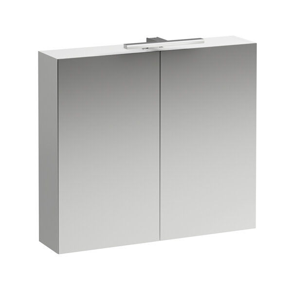 Running Base mirror cabinet 800 mm, 2 doors, LED light element